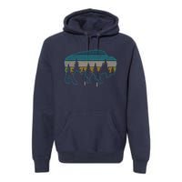 Bison American Buffalo Vintage National Park Souvenir Gift Premium Hoodie