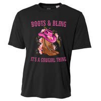 Boots And Bling Its A Cowgirl Thing Cute Love Country Life Cooling Performance Crew T-Shirt