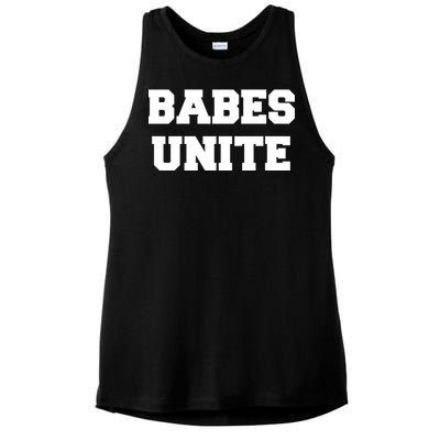 Babes Unite Womens Rights Feminist Ladies PosiCharge Tri-Blend Wicking Tank