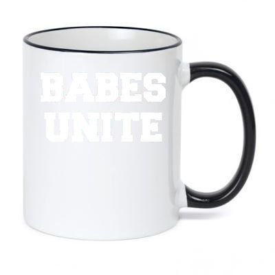 Babes Unite Womens Rights Feminist 11oz Black Color Changing Mug