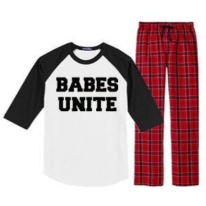 Babes Unite Womens Rights Feminist Raglan Sleeve Pajama Set