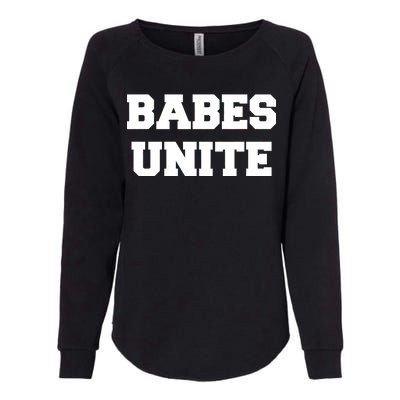 Babes Unite Womens Rights Feminist Womens California Wash Sweatshirt