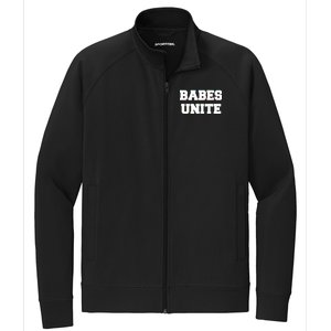 Babes Unite Womens Rights Feminist Stretch Full-Zip Cadet Jacket