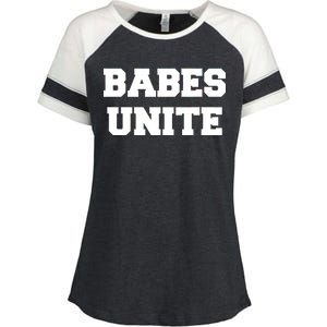 Babes Unite Womens Rights Feminist Enza Ladies Jersey Colorblock Tee