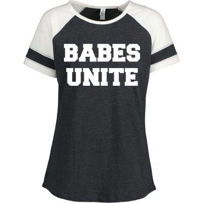 Babes Unite Womens Rights Feminist Enza Ladies Jersey Colorblock Tee