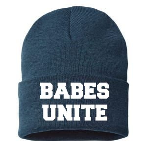 Babes Unite Womens Rights Feminist Sustainable Knit Beanie