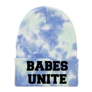 Babes Unite Womens Rights Feminist Tie Dye 12in Knit Beanie