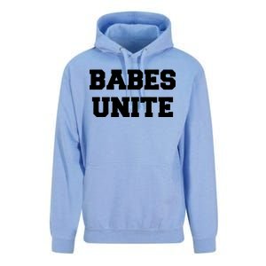 Babes Unite Womens Rights Feminist Unisex Surf Hoodie