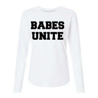 Babes Unite Womens Rights Feminist Womens Cotton Relaxed Long Sleeve T-Shirt