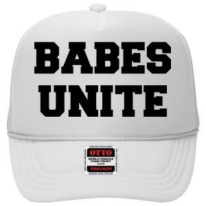 Babes Unite Womens Rights Feminist High Crown Mesh Back Trucker Hat