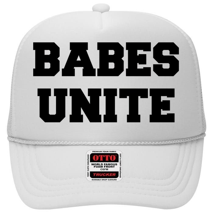 Babes Unite Womens Rights Feminist High Crown Mesh Back Trucker Hat