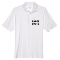 Babes Unite Womens Rights Feminist Men's Origin Performance Pique Polo