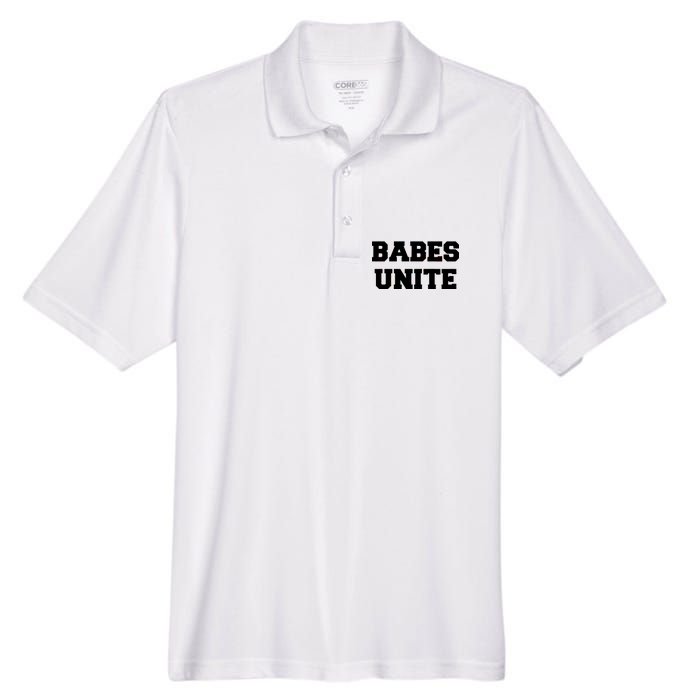 Babes Unite Womens Rights Feminist Men's Origin Performance Pique Polo