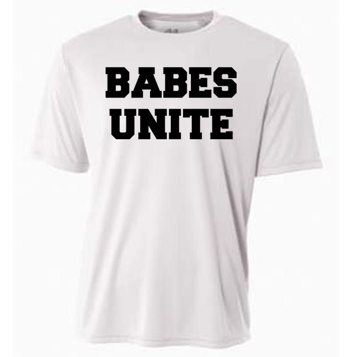 Babes Unite Womens Rights Feminist Cooling Performance Crew T-Shirt