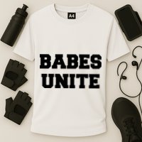 Babes Unite Womens Rights Feminist Cooling Performance Crew T-Shirt