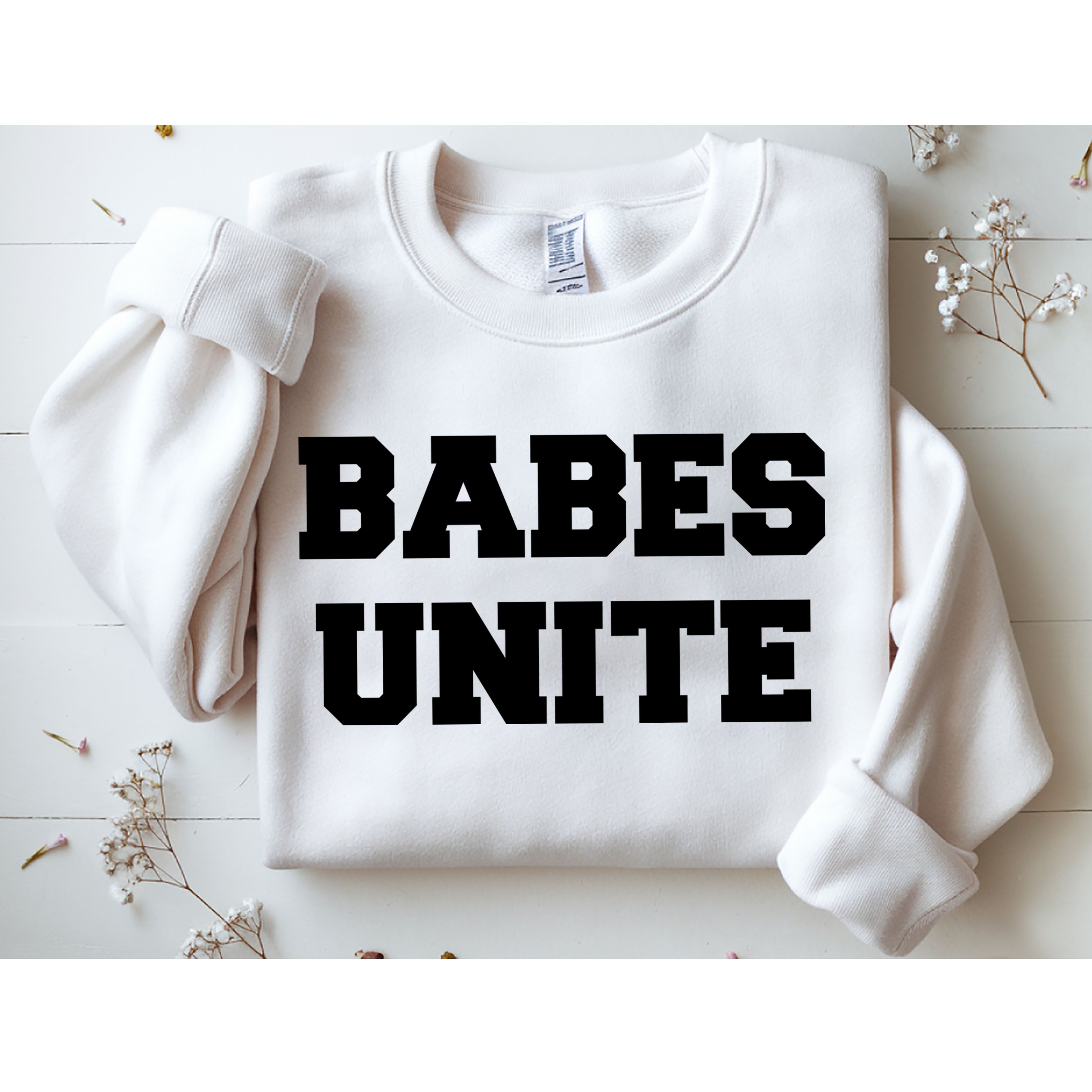 Babes Unite Womens Rights Feminist Sweatshirt