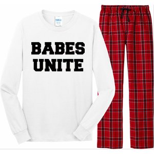 Babes Unite Womens Rights Feminist Long Sleeve Pajama Set