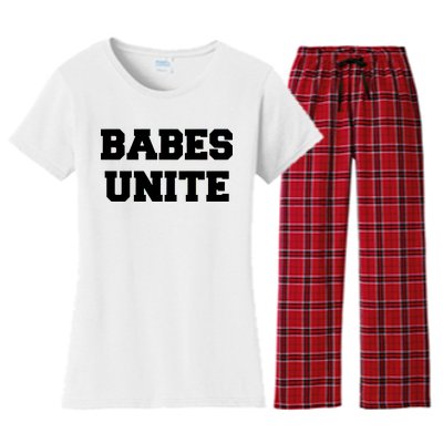 Babes Unite Womens Rights Feminist Women's Flannel Pajama Set