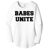 Babes Unite Womens Rights Feminist Women's Perfect Tri Tunic Long Sleeve Shirt