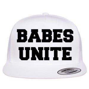 Babes Unite Womens Rights Feminist Flat Bill Trucker Hat