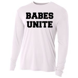 Babes Unite Womens Rights Feminist Cooling Performance Long Sleeve Crew