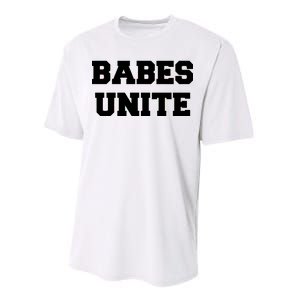 Babes Unite Womens Rights Feminist Performance Sprint T-Shirt