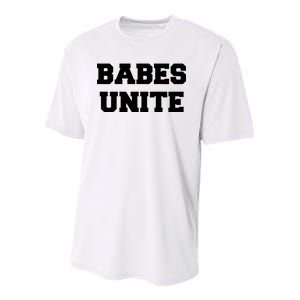 Babes Unite Womens Rights Feminist Youth Performance Sprint T-Shirt