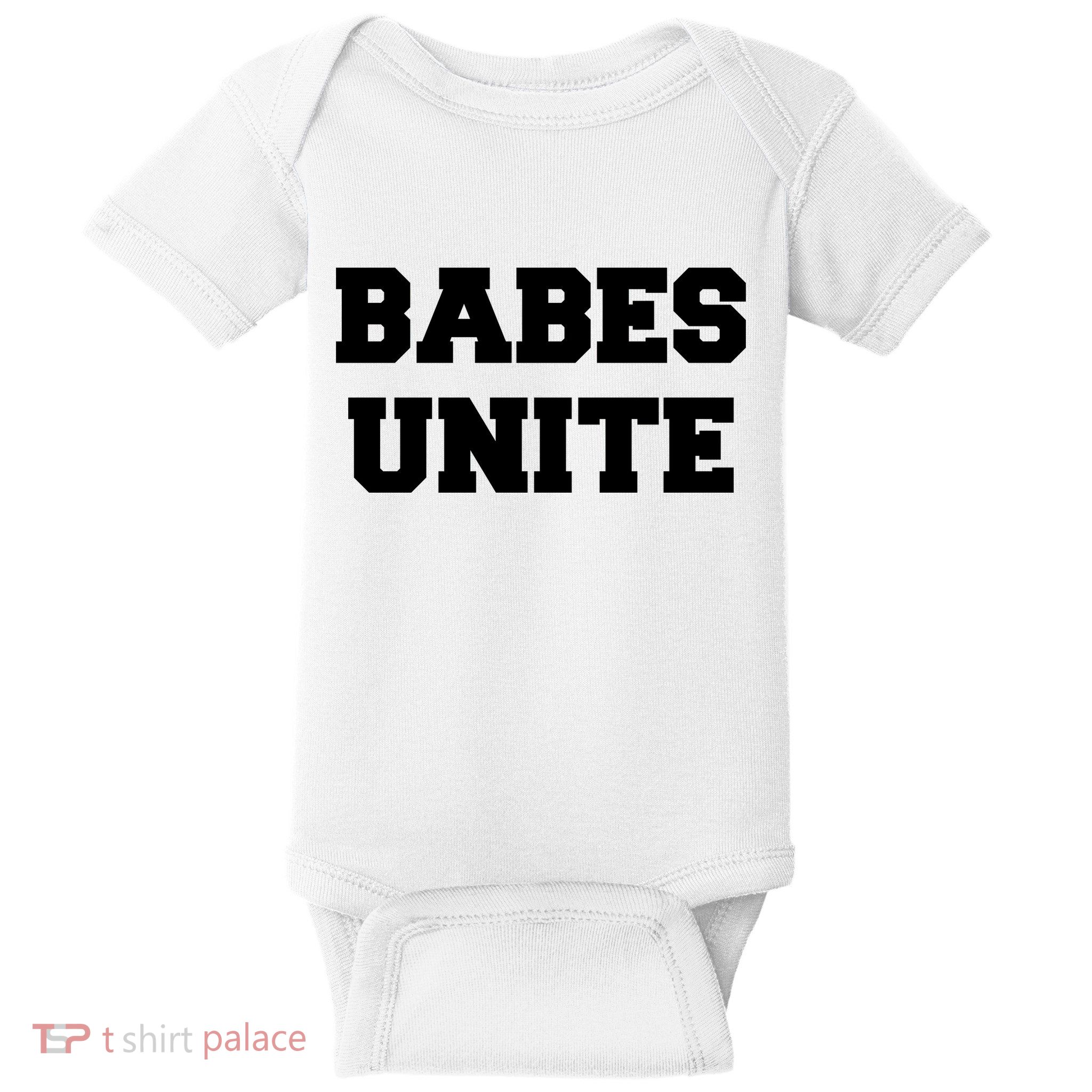 Babes Unite Womens Rights Feminist Baby Bodysuit