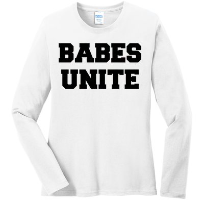 Babes Unite Womens Rights Feminist Ladies Long Sleeve Shirt