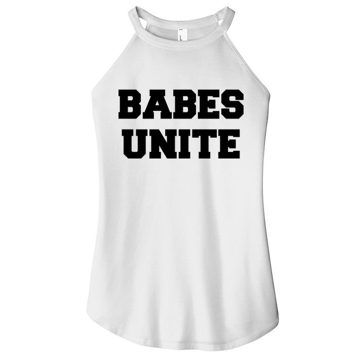 Babes Unite Womens Rights Feminist Women's Perfect Tri Rocker Tank