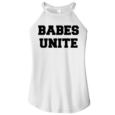 Babes Unite Womens Rights Feminist Women's Perfect Tri Rocker Tank