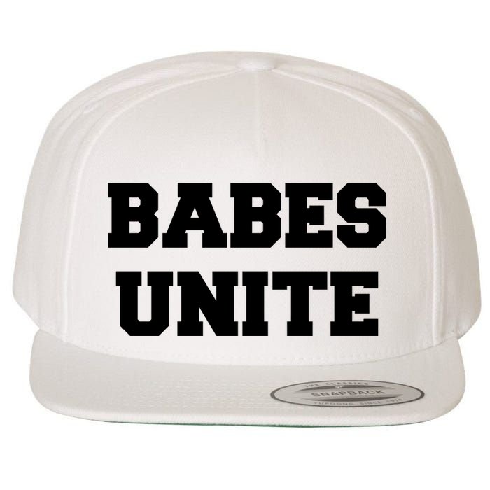 Babes Unite Womens Rights Feminist Wool Snapback Cap