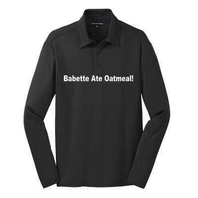 Babette Ate Oatmeal! Silk Touch Performance Long Sleeve Polo