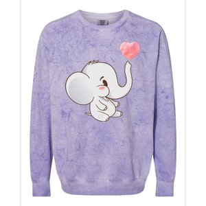 Baby Cute Elephant Colorblast Crewneck Sweatshirt