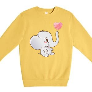 Baby Cute Elephant Premium Crewneck Sweatshirt