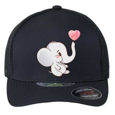 Baby Cute Elephant Flexfit Unipanel Trucker Cap