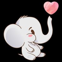 Baby Cute Elephant 7-Panel Snapback Hat