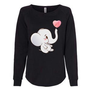 Baby Cute Elephant Womens California Wash Sweatshirt