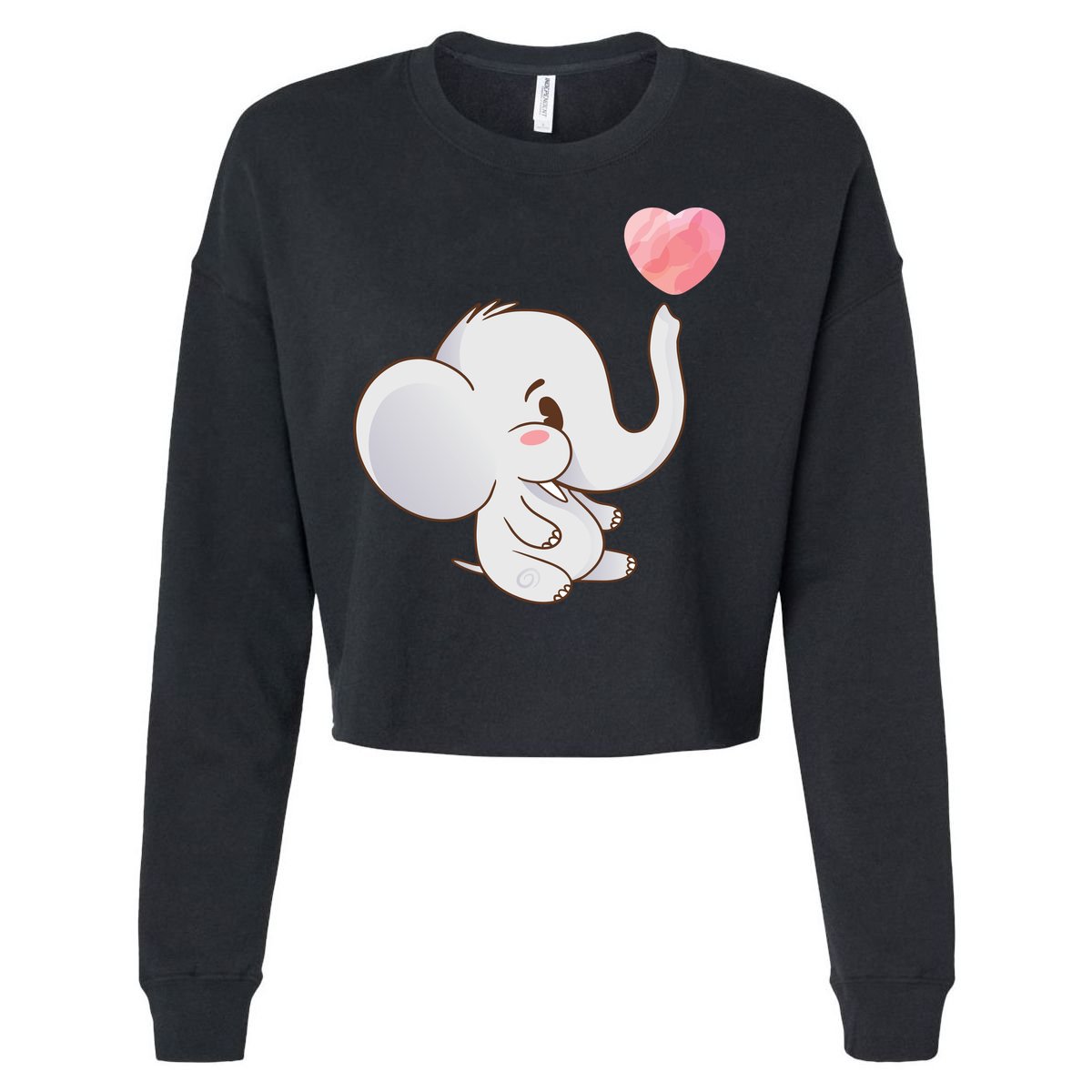 Baby Cute Elephant Cropped Pullover Crew