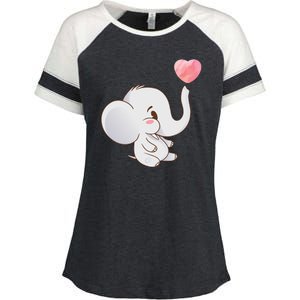 Baby Cute Elephant Enza Ladies Jersey Colorblock Tee