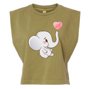 Baby Cute Elephant Garment-Dyed Women's Muscle Tee