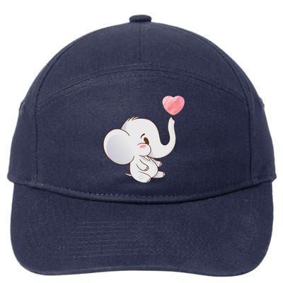 Baby Cute Elephant 7-Panel Snapback Hat