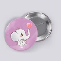 Baby Cute Elephant Button