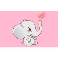 Baby Cute Elephant Bumper Sticker