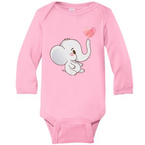 Baby Cute Elephant Baby Long Sleeve Bodysuit