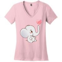 Baby Cute Elephant Women's V-Neck T-Shirt