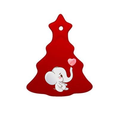 Baby Cute Elephant Ceramic Tree Ornament