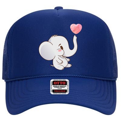 Baby Cute Elephant High Crown Mesh Back Trucker Hat