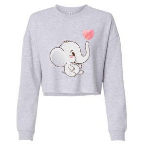 Baby Cute Elephant Cropped Pullover Crew