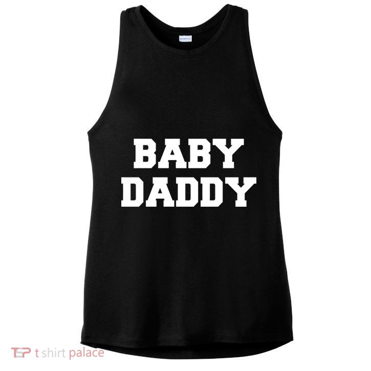 Baby Daddy New Father Ladies PosiCharge Tri-Blend Wicking Tank
